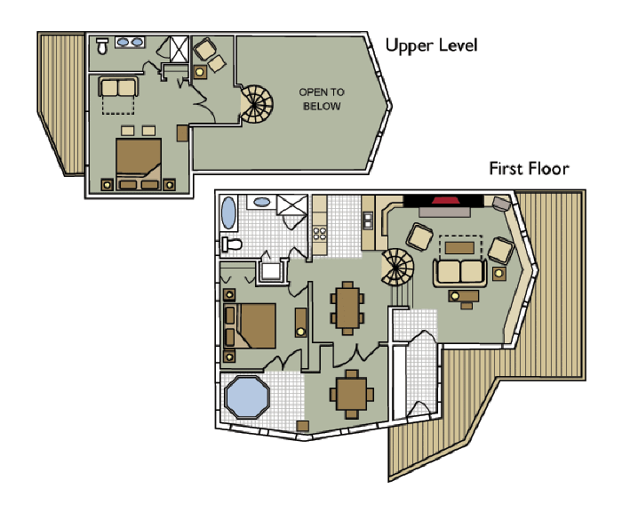 One of the floor plans for twin home