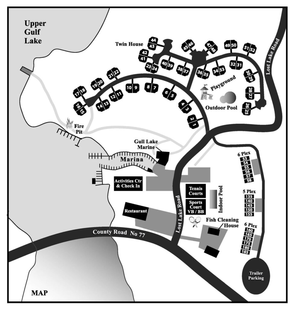 map of units at causeway on gull resort